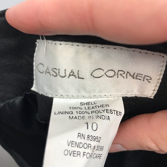 Vintage 90s High Waist A-line Leather Mini Skirt - Picture 4 of 8